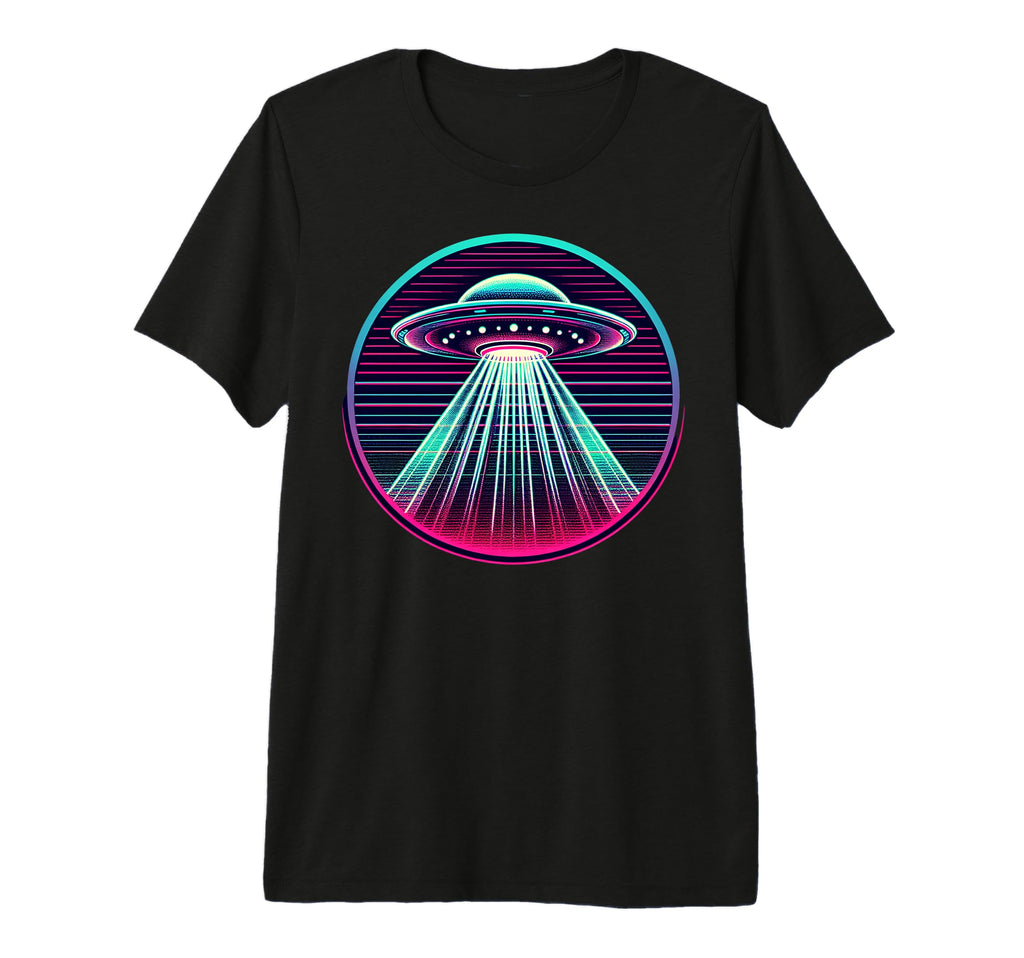 Spaceship 80S Synthwave Vaporwave T-Shirt - Aesthetic Graphic Men Women - T-Shirt, Sweatshirt, Hoodie