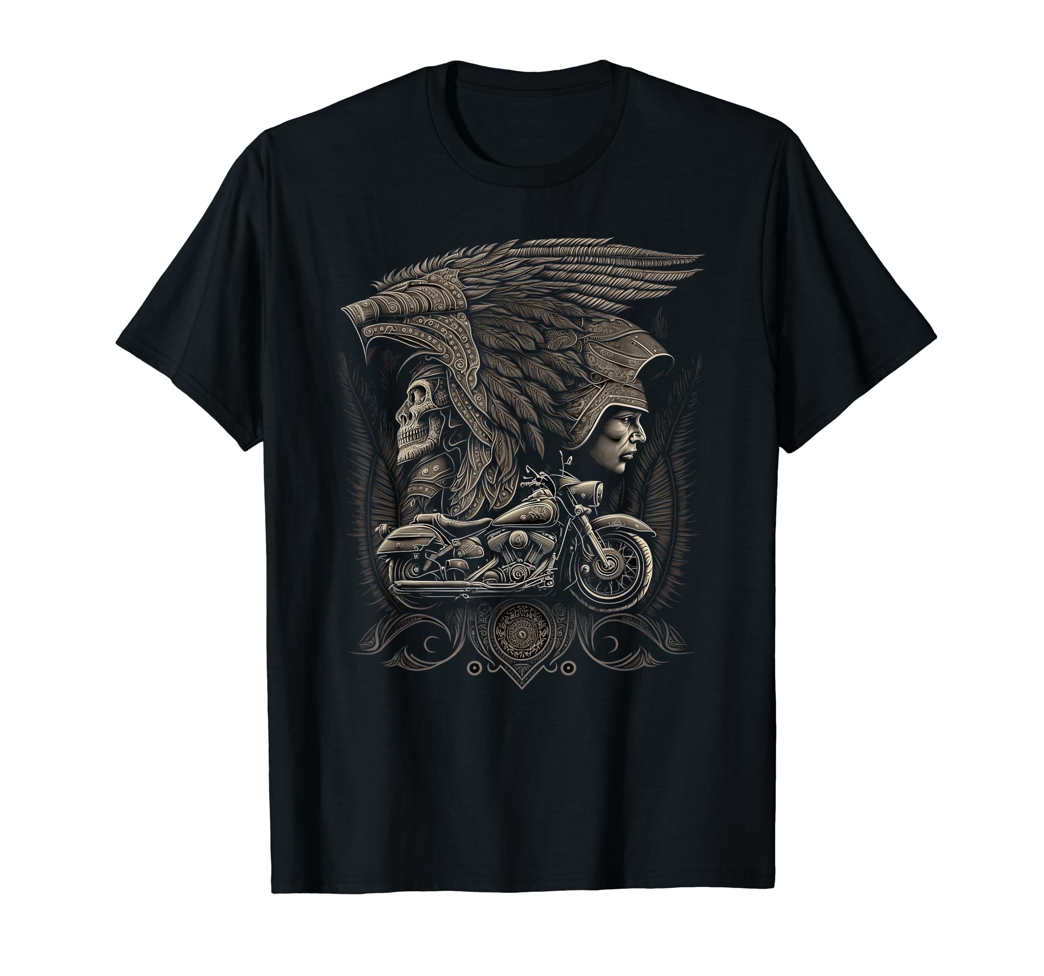 Native American Bikes Motorcycle Indian T-Shirt - Custom Art Print Unisex - T-Shirt, Sweatshirt, Hoodie