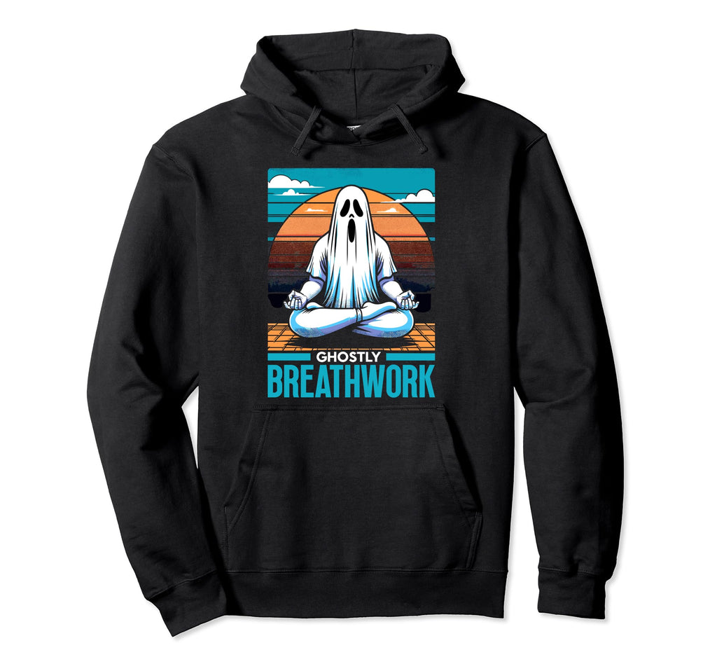 Ghost Monster Meditation Mindfulness Hoodie - Graphic Print Unisex - T-Shirt, Sweatshirt, Hoodie