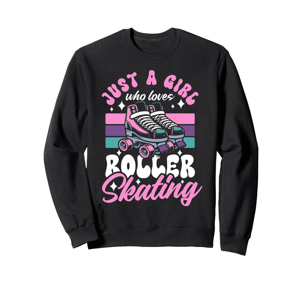 Roller Skating Skate 1970S Just Who Sweatshirt - Trendy Graphic Men Women - T-Shirt, Sweatshirt, Hoodie