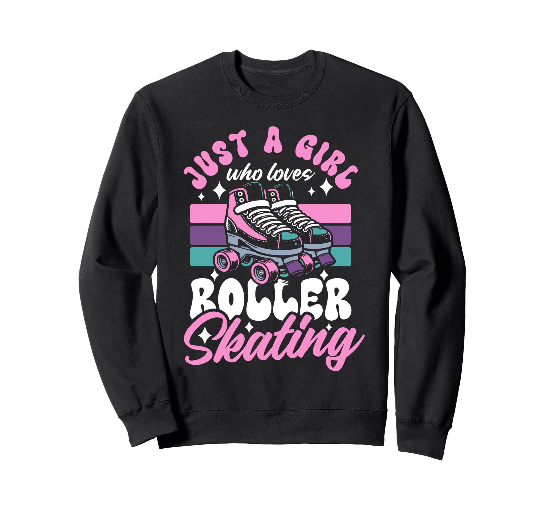 Roller Skating Skate 1970S Just Who Sweatshirt - Trendy Graphic Men Women - T-Shirt, Sweatshirt, Hoodie