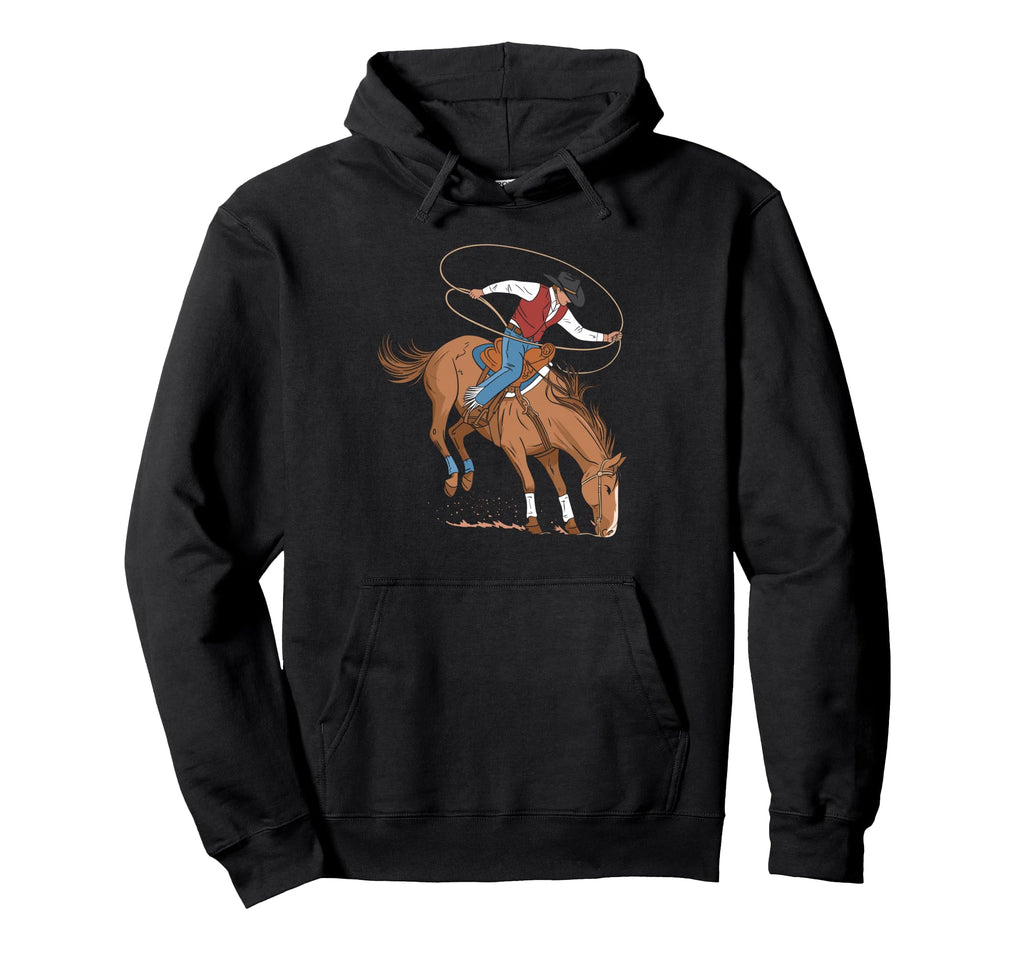 Cowboy Rodeo Lasso Western Hoodie - Unique Graphic Unisex - T-Shirt, Sweatshirt, Hoodie
