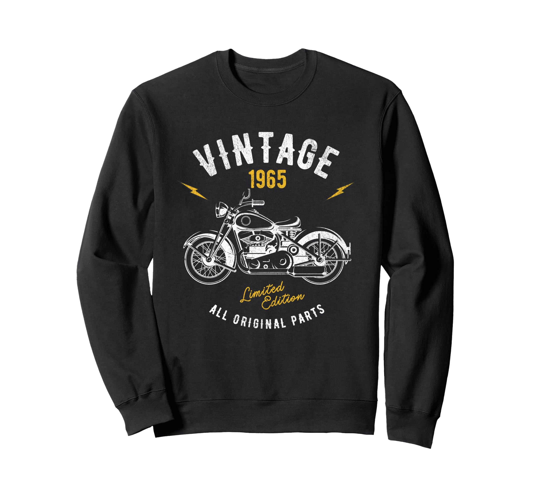 1965 Motorcycle Biker Sixtieth Sweatshirt - Aesthetic Graphic for Adults - T-Shirt, Sweatshirt, Hoodie