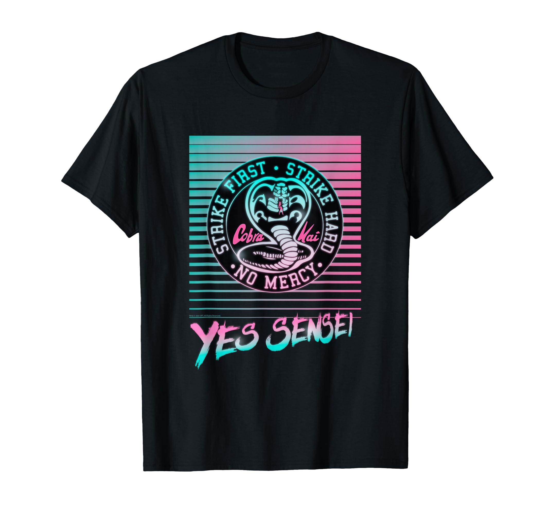 Cobra Kai Yes Sensei Neon T-Shirt - Custom Art Print Men Women - T-Shirt, Sweatshirt, Hoodie