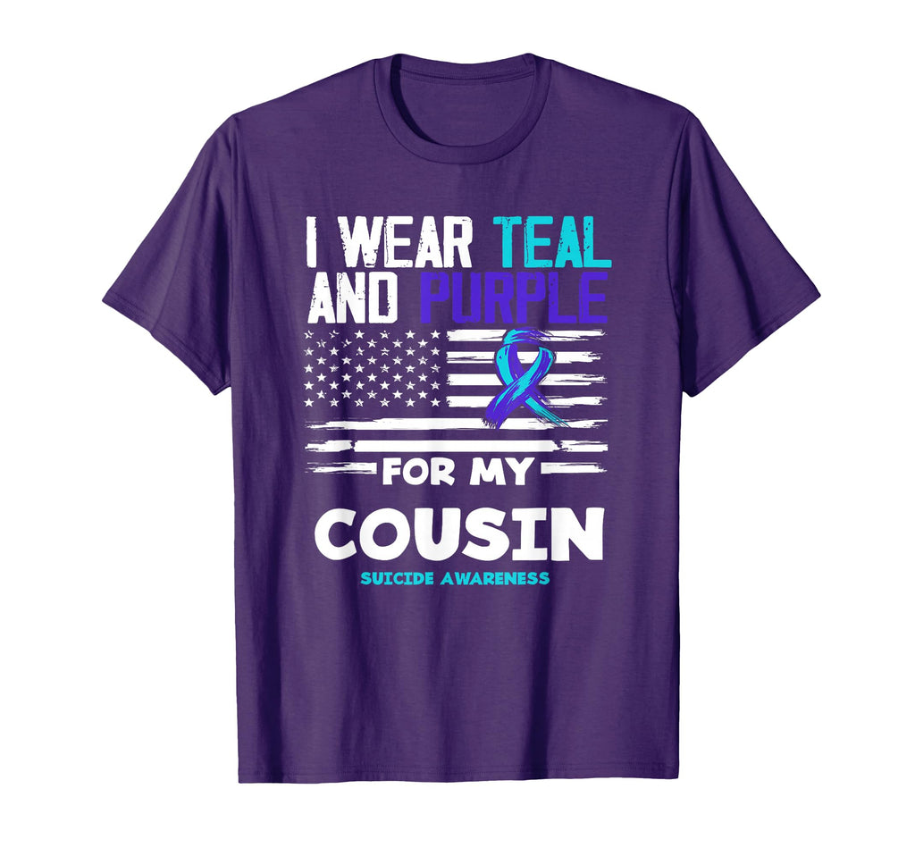 I Wear Teal And Purple My Cousin T-Shirt - Custom Art Print for Adults - T-Shirt, Sweatshirt, Hoodie