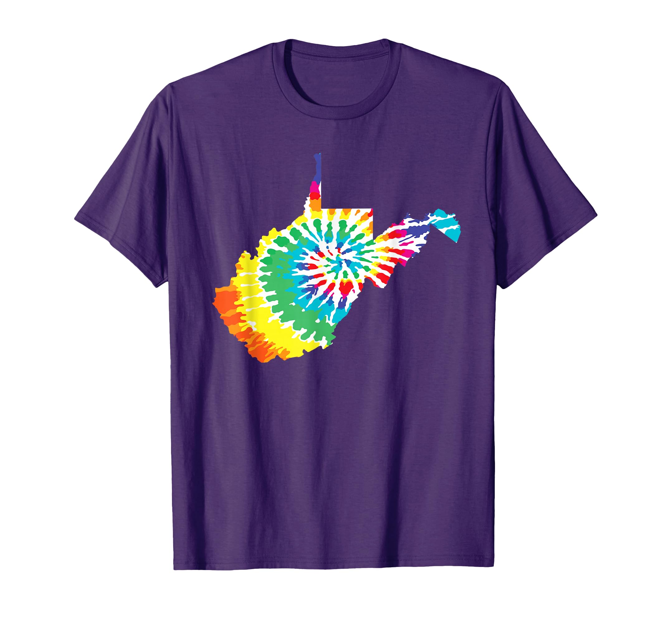 Tie Dye West Virginia Tie Dyed State T-Shirt - Novelty Apparel for Adults - T-Shirt, Sweatshirt, Hoodie
