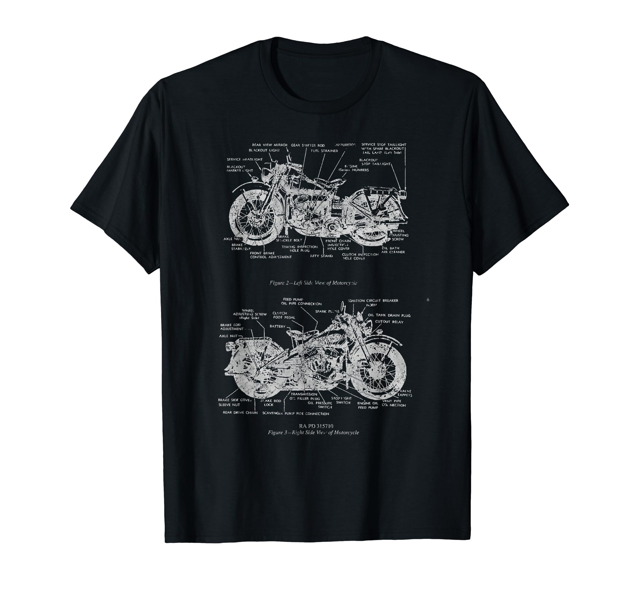 Wwii Motorcycle Motorcycle T-Shirt - Novelty Apparel for Adults - T-Shirt, Sweatshirt, Hoodie