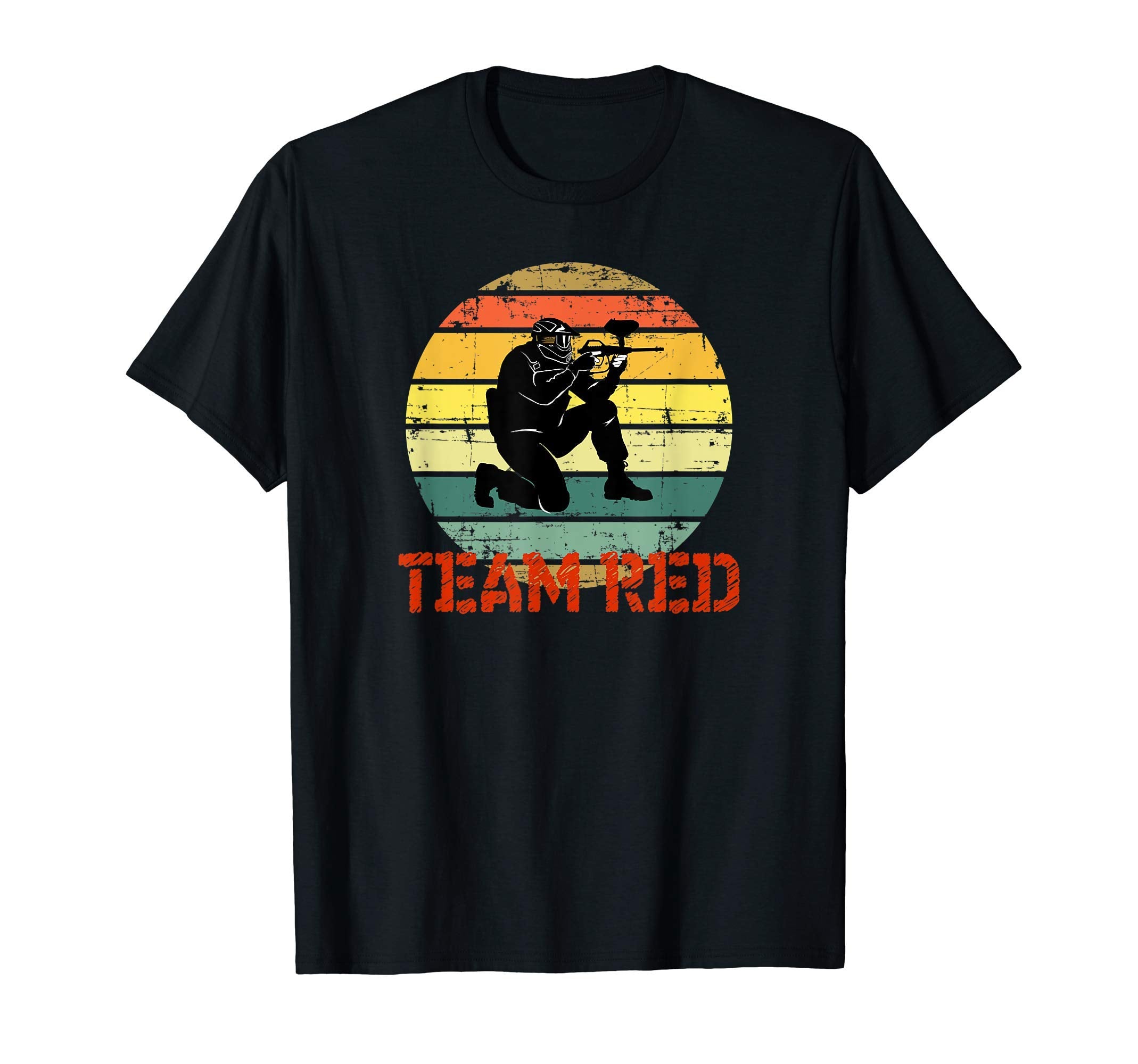 Funny Sunset Paintball Team Red T-Shirt - Custom Art Print for Adults - T-Shirt, Sweatshirt, Hoodie