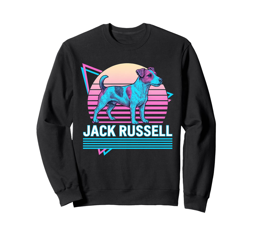 Jack Russell Terrier Synthwave Sweatshirt - Minimalist Print Men Women - T-Shirt, Sweatshirt, Hoodie