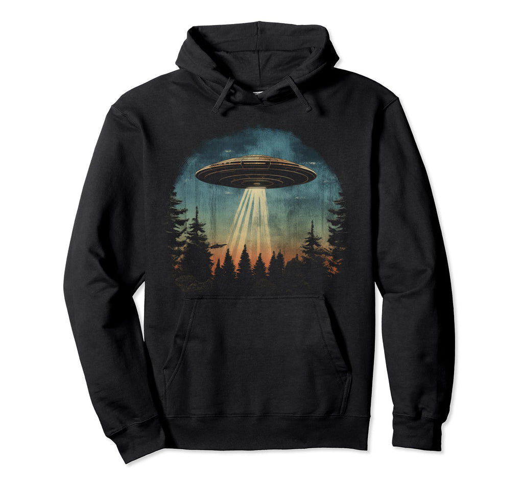 Ufo Alien Space Distressed Vibes 18 Hoodie - Minimalist Print Unisex - T-Shirt, Sweatshirt, Hoodie
