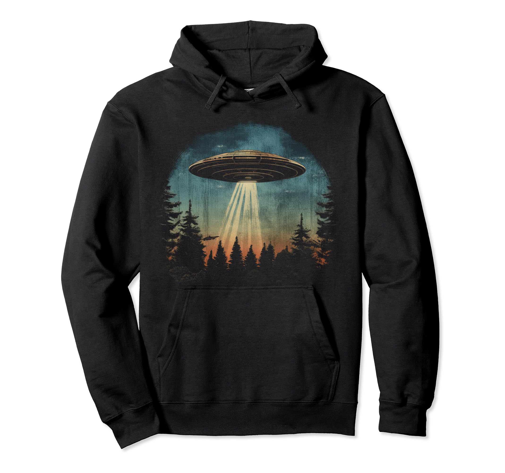 Ufo Alien Space Distressed Vibes 18 Hoodie - Minimalist Print Unisex - T-Shirt, Sweatshirt, Hoodie