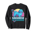 Havanese Dog Synthwave Aesthetic Sweatshirt - Custom Art Print for Adults - T-Shirt, Sweatshirt, Hoodie