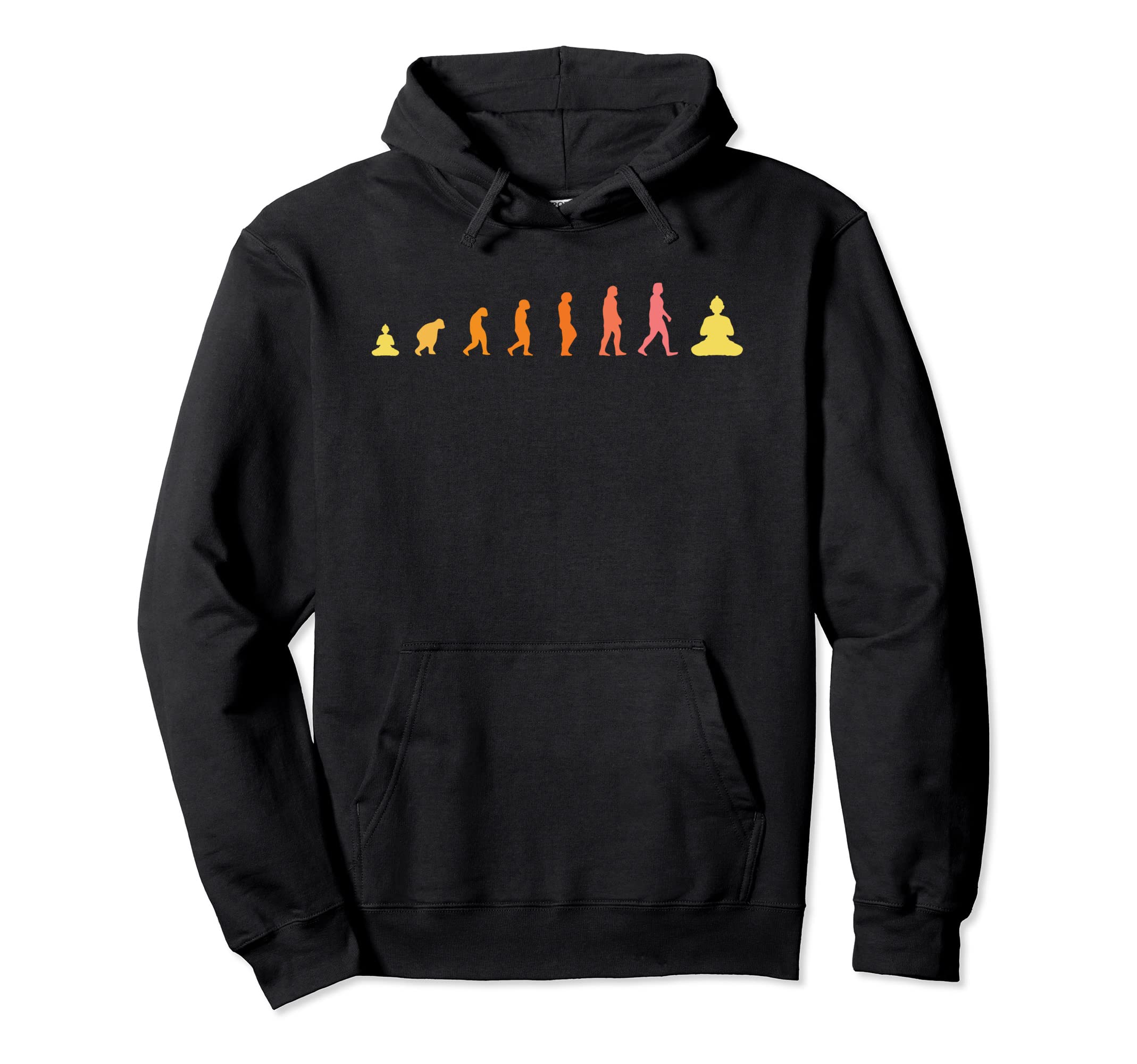 Zen Buddha Evolution Mindfulness Hoodie - Streetwear Style for Adults - T-Shirt, Sweatshirt, Hoodie