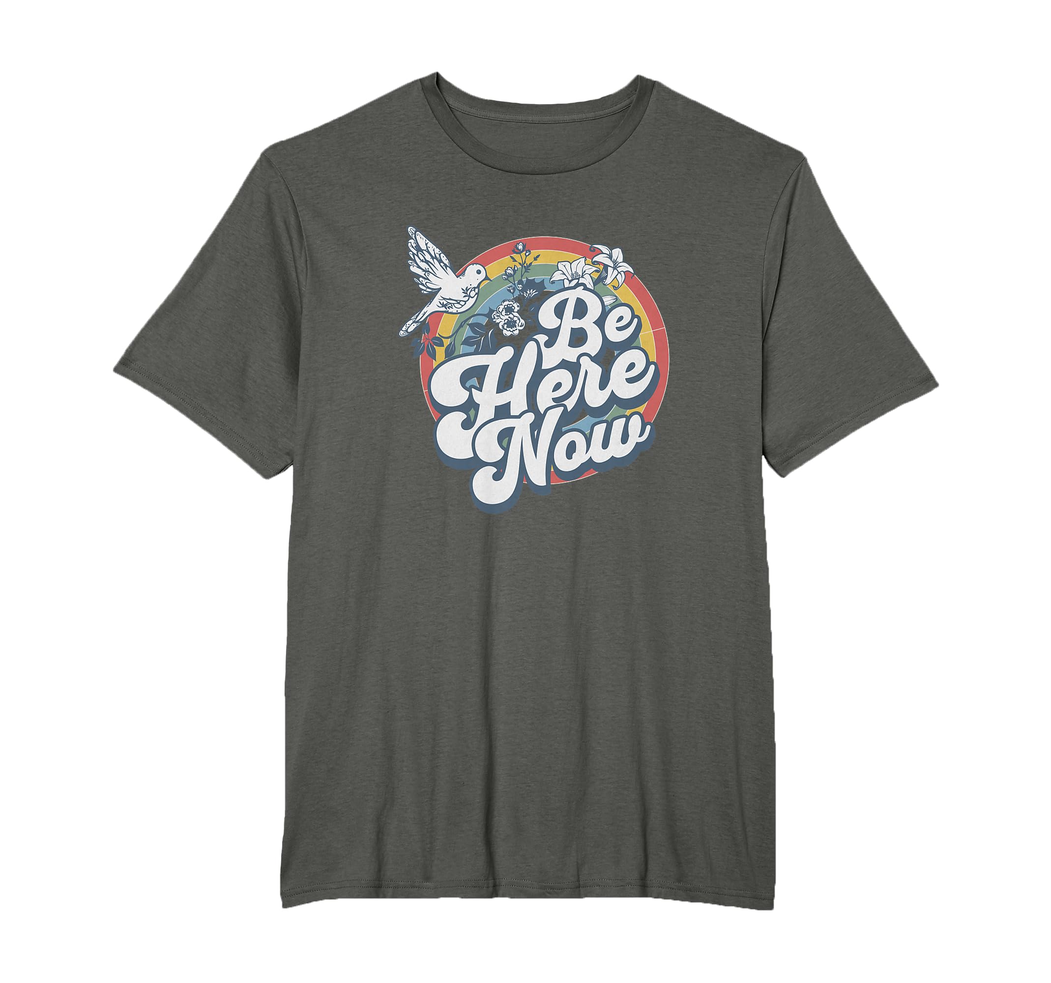 Be Here Now Spiritual Mindfulness T-Shirt - Minimalist Print Men Women - T-Shirt, Sweatshirt, Hoodie