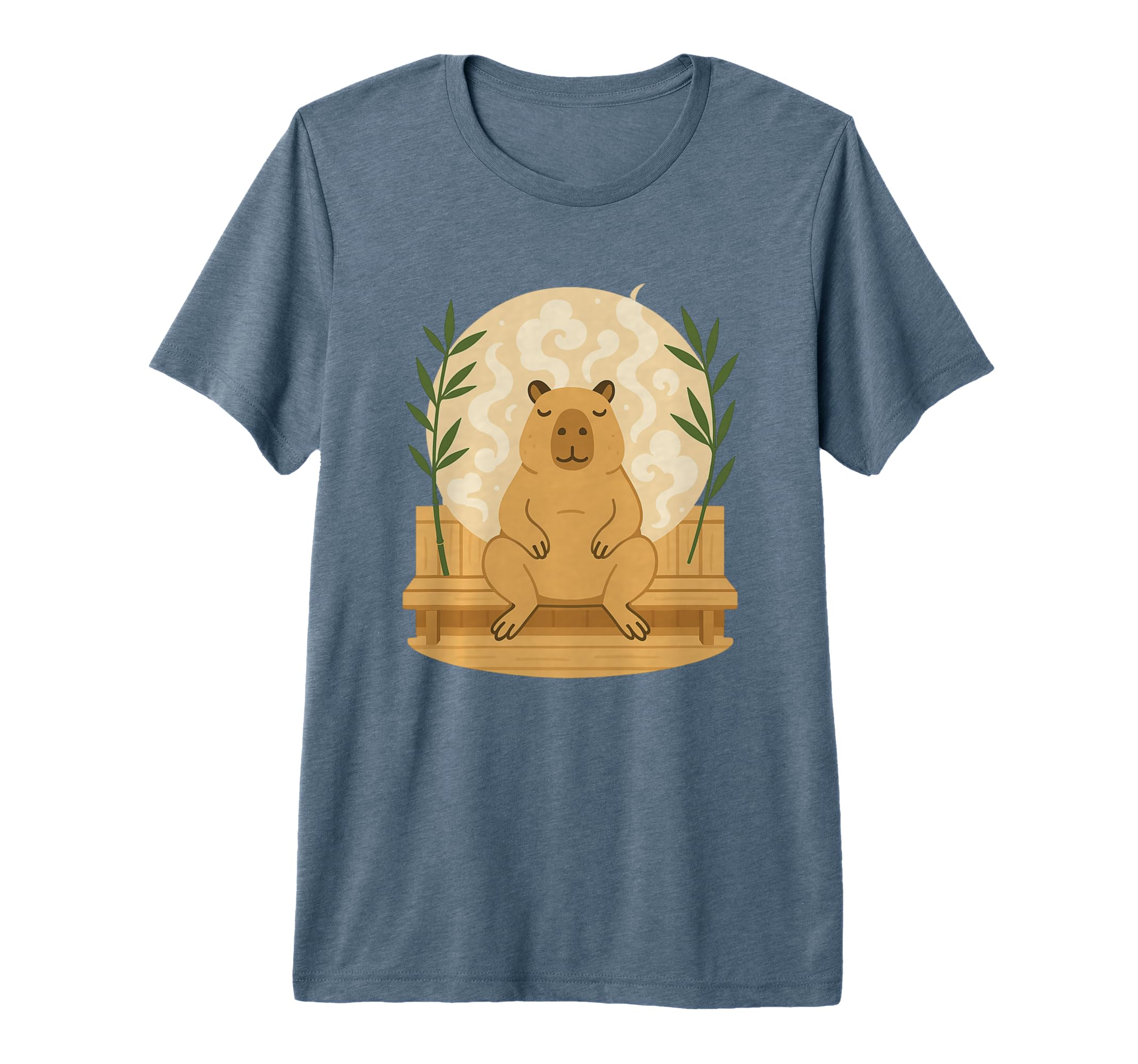 Relaxed Capybara Sauna Zen Steam Self T-Shirt - Graphic Print Men Women - T-Shirt, Sweatshirt, Hoodie