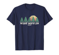 West Mifflin Pa Throwback 70S T-Shirt - Minimalist Print Men Women - T-Shirt, Sweatshirt, Hoodie