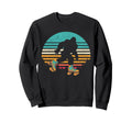 Bigfoot Roller Skating Sunset 80S 90S Sweatshirt - Trendy Graphic Unisex - T-Shirt, Sweatshirt, Hoodie