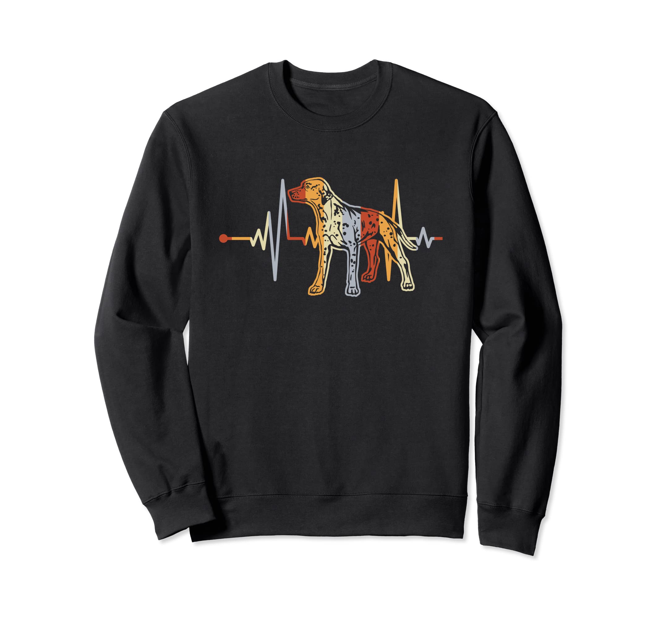 Distressed Heartbeat Dalmatian Dog Sweatshirt - Custom Art Print Men Women - T-Shirt, Sweatshirt, Hoodie