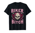 Biker Bitch Skull Motorcycle Sexy Babe T-Shirt - Graphic Print Unisex - T-Shirt, Sweatshirt, Hoodie