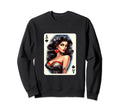 Pinup Playing Card Deck Sweatshirt - Aesthetic Graphic Unisex - T-Shirt, Sweatshirt, Hoodie