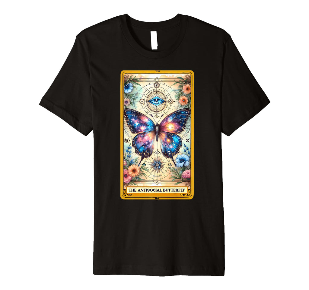 Antisocial Butterfly Tarot Card T-Shirt - Unique Graphic for Adults - T-Shirt, Sweatshirt, Hoodie