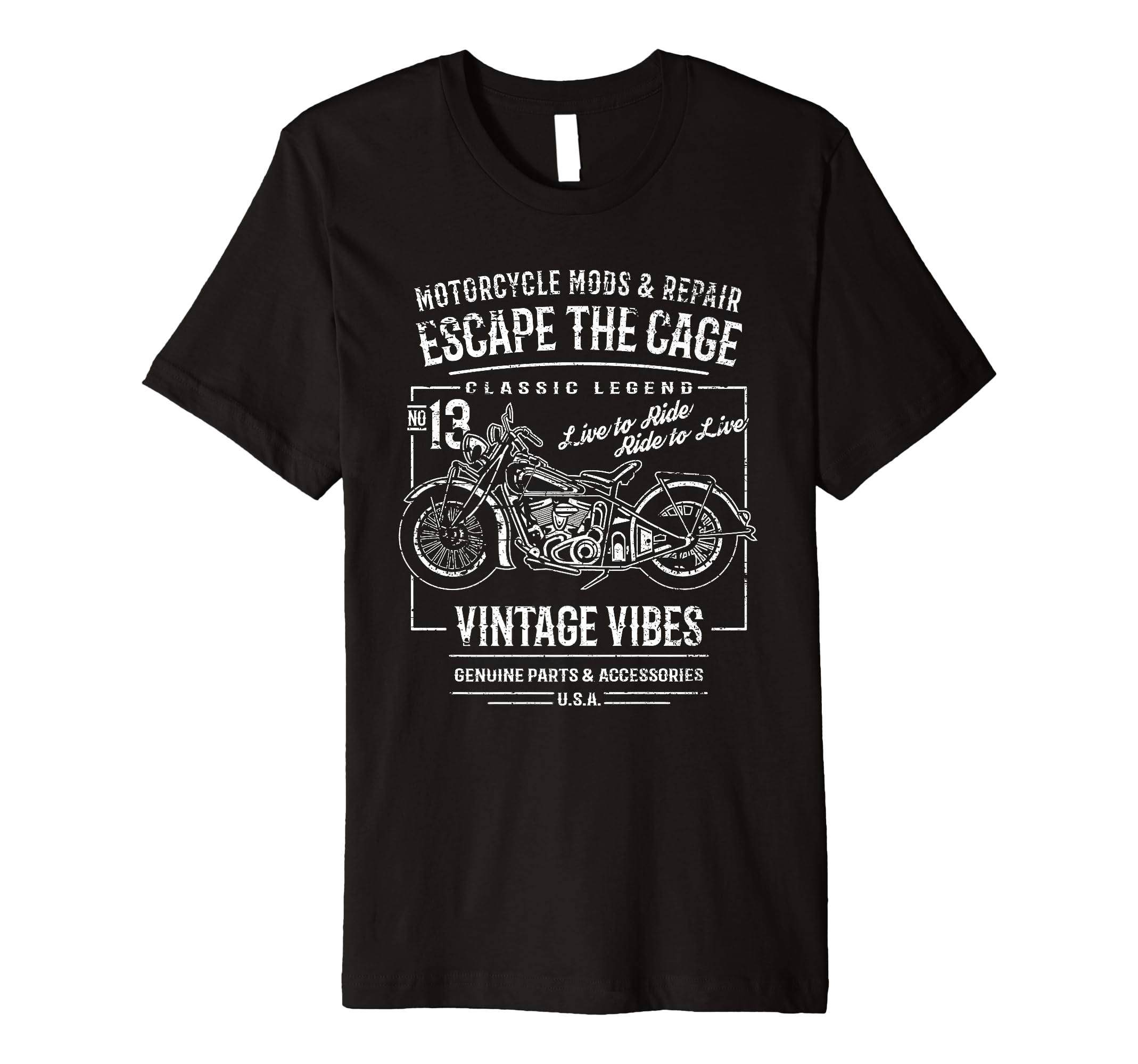 Motorcycle Distressed T-Shirt - Trendy Graphic Unisex - T-Shirt, Sweatshirt, Hoodie