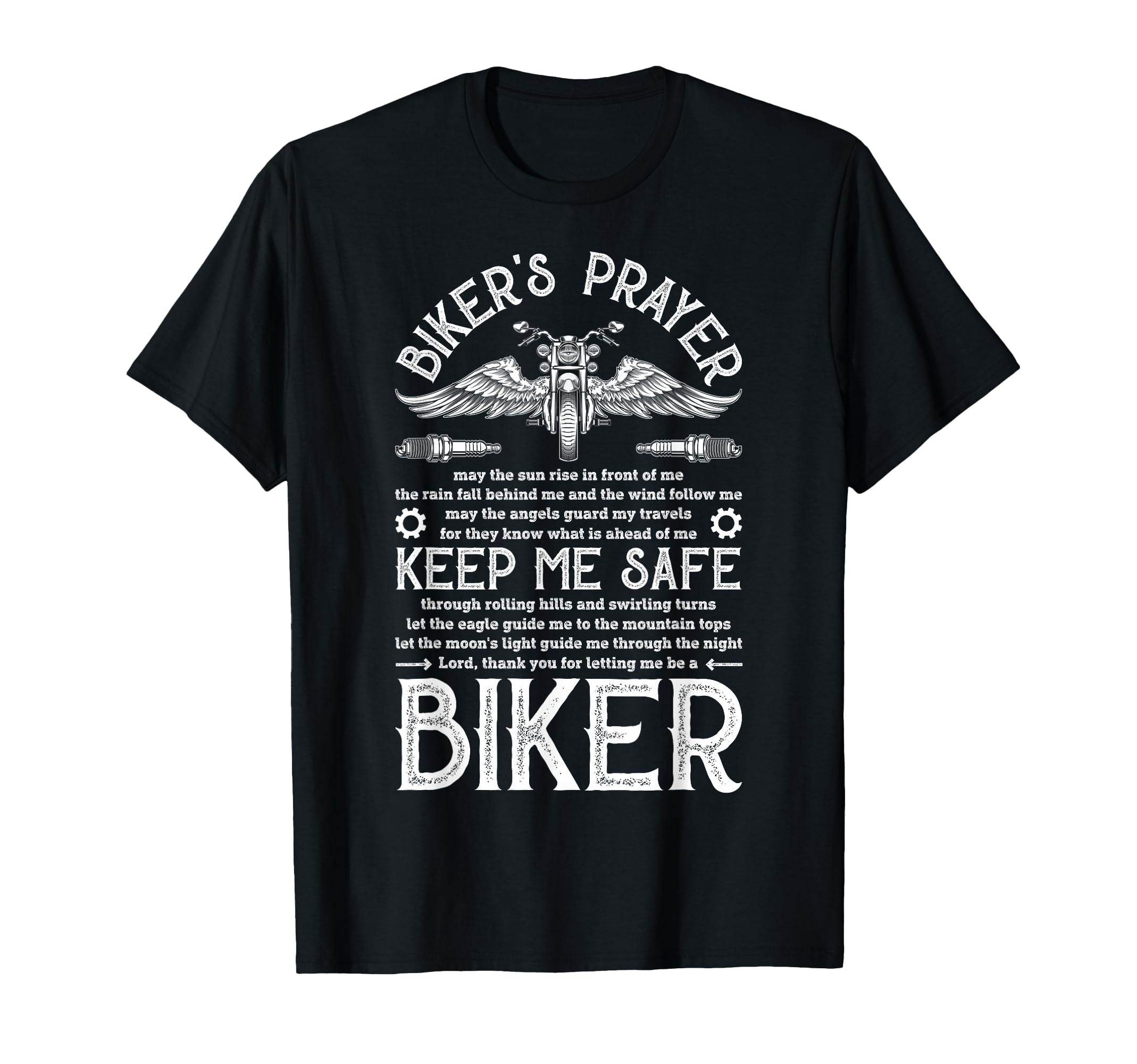 Bikers Prayer Motorcycle Biker T-Shirt - Casual Everyday Wear Unisex - T-Shirt, Sweatshirt, Hoodie