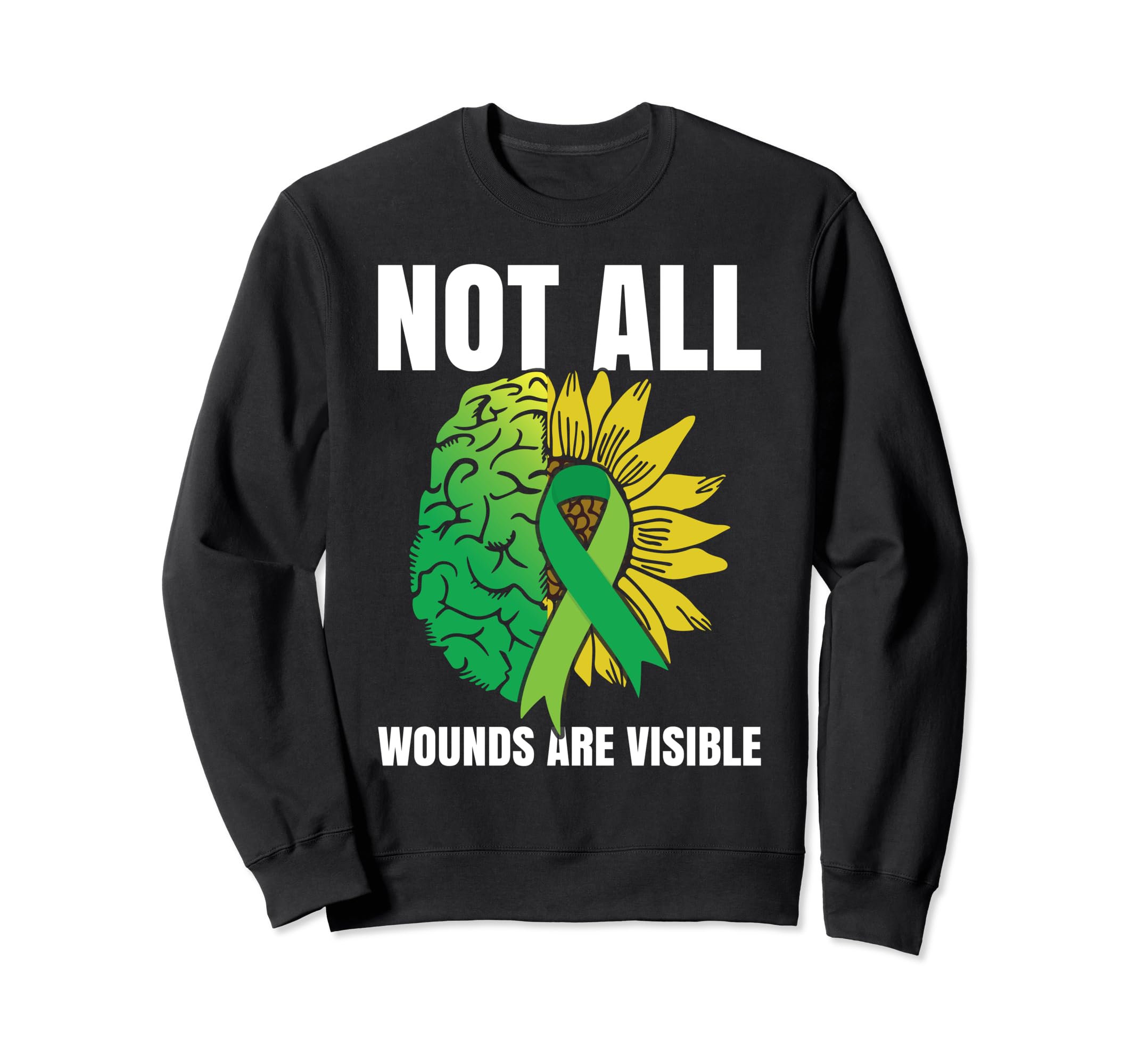 Mental Health Awareness Sunflower Sweatshirt - Trendy Graphic for Adults - T-Shirt, Sweatshirt, Hoodie