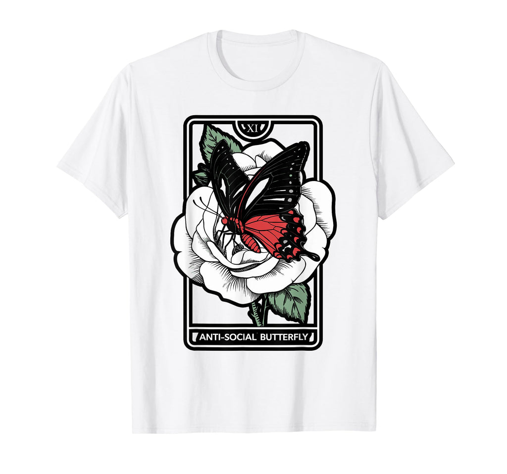 Anti Social Butterfly Gothic Tarot T-Shirt - Custom Art Print for Adults - T-Shirt, Sweatshirt, Hoodie