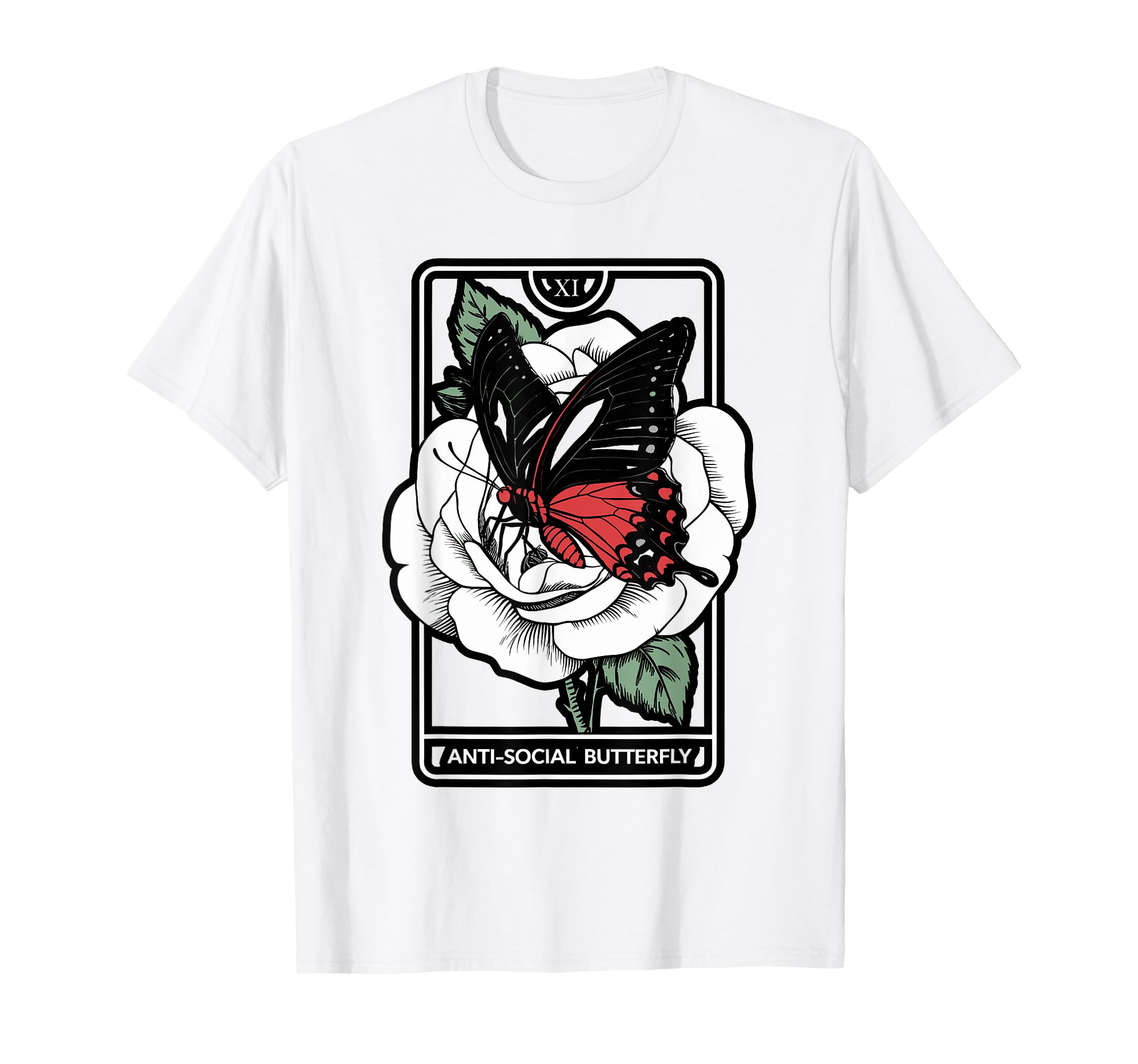 Anti Social Butterfly Gothic Tarot T-Shirt - Custom Art Print for Adults - T-Shirt, Sweatshirt, Hoodie