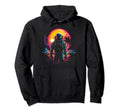 Synthwave Astronaut Cyberpunk 80S Sci Hoodie - Minimalist Print for Adults - T-Shirt, Sweatshirt, Hoodie