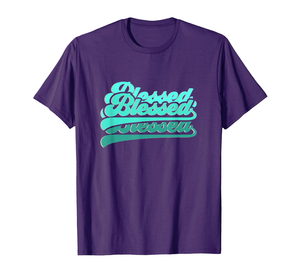 Teal Aqua So So Blessed Teal Aqua T-Shirt - Aesthetic Graphic for Adults - T-Shirt, Sweatshirt, Hoodie