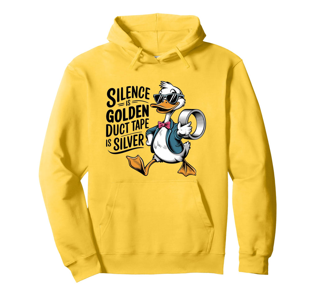 Sarcastic Duck Funny Introvert Duct Tape Hoodie - Streetwear Style Unisex - T-Shirt, Sweatshirt, Hoodie