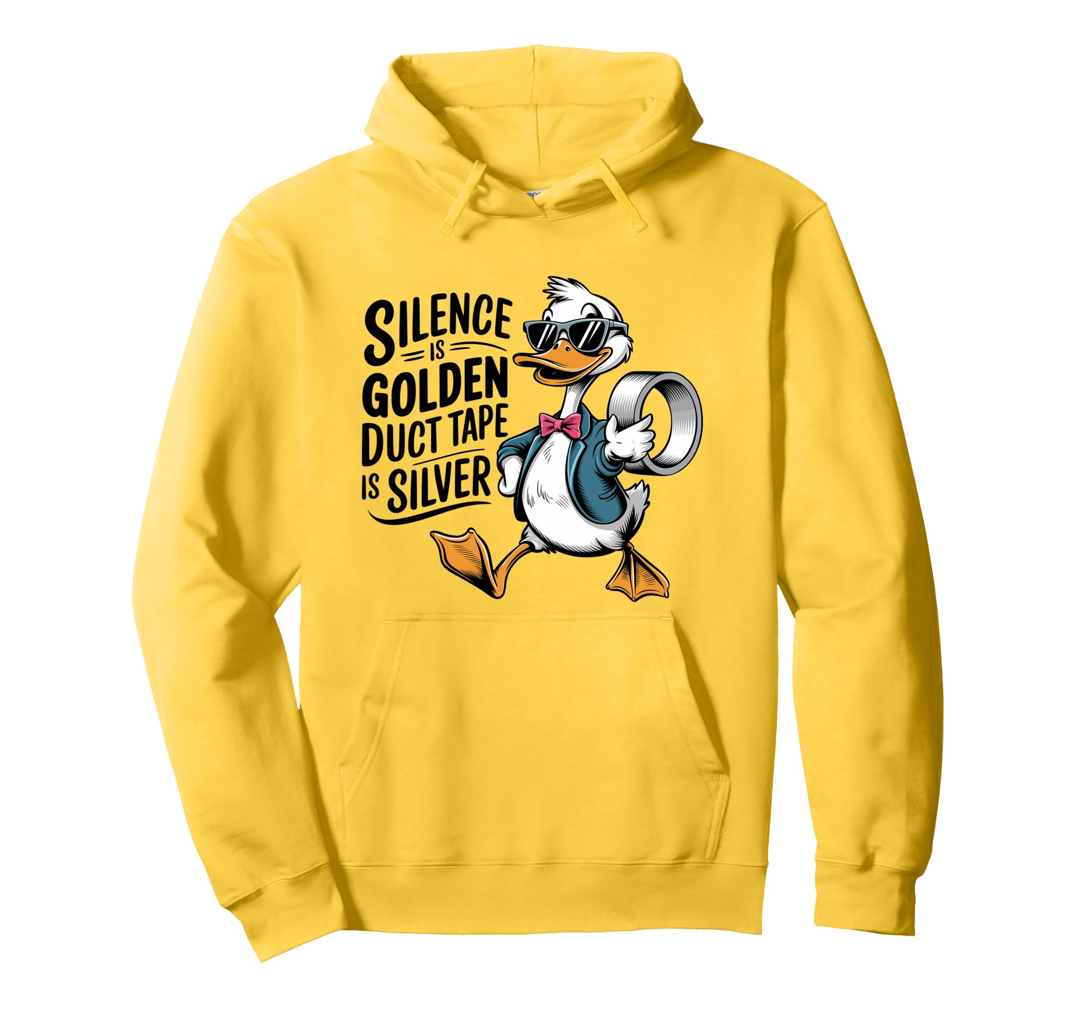 Sarcastic Duck Funny Introvert Duct Tape Hoodie - Streetwear Style Unisex - T-Shirt, Sweatshirt, Hoodie
