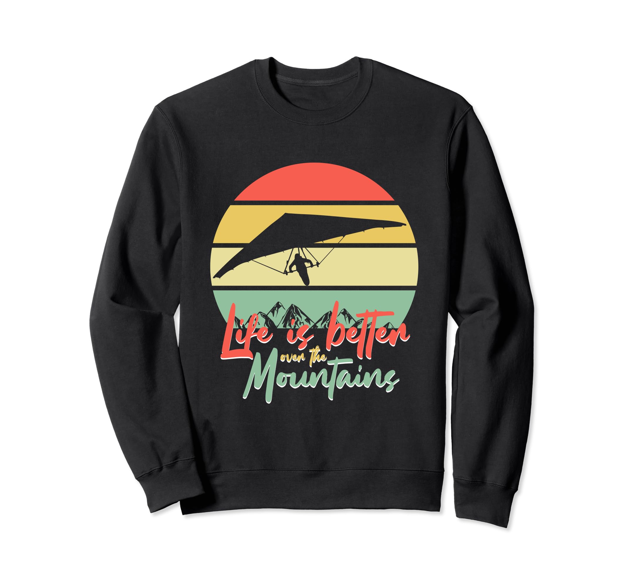 Hang Glider Sunset Delta Glider Sweatshirt - Graphic Print Men Women - T-Shirt, Sweatshirt, Hoodie