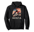 4Th July America Usa Abe Lincoln Hoodie - Streetwear Style for Adults - T-Shirt, Sweatshirt, Hoodie