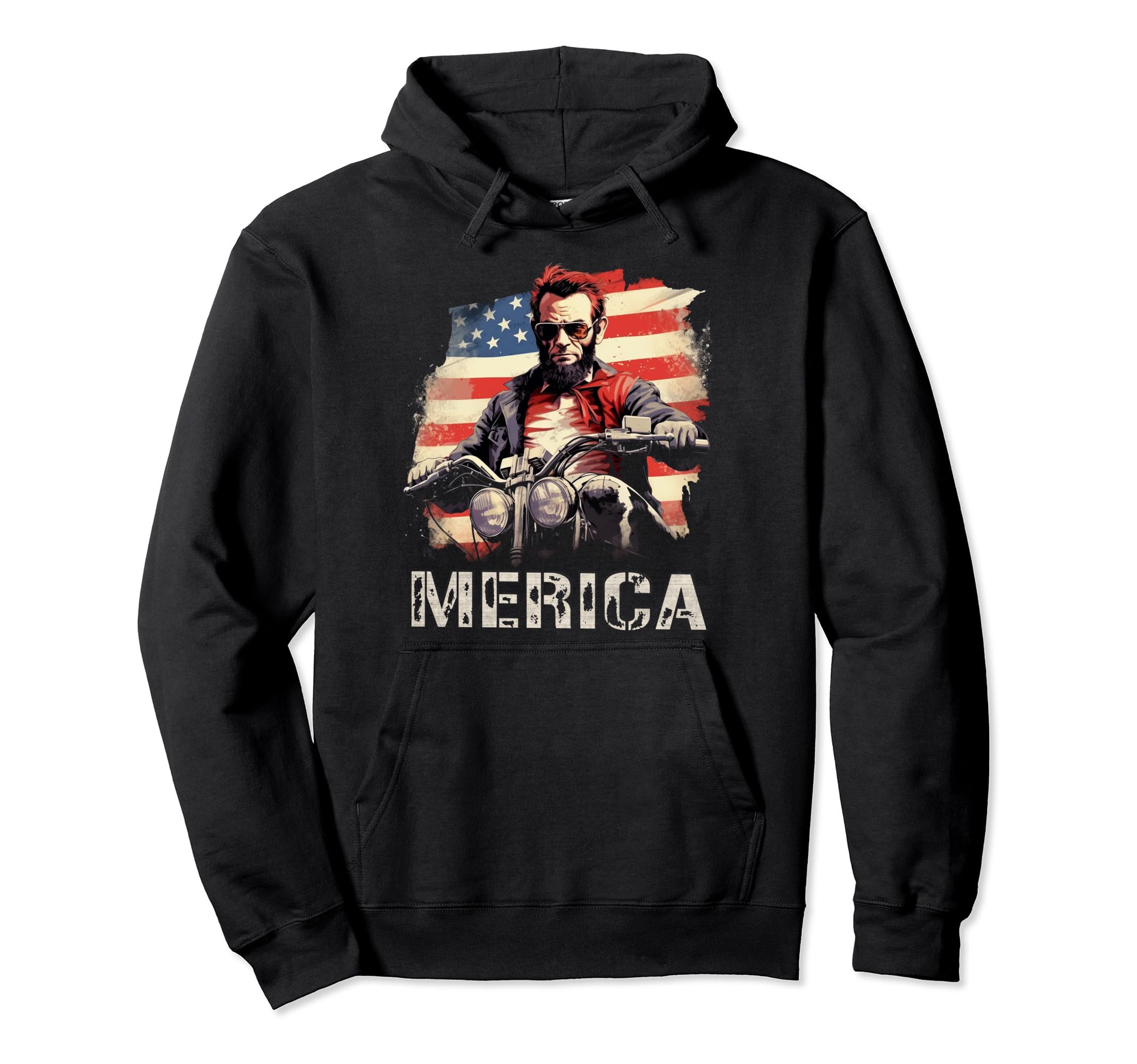 4Th July America Usa Abe Lincoln Hoodie - Streetwear Style for Adults - T-Shirt, Sweatshirt, Hoodie