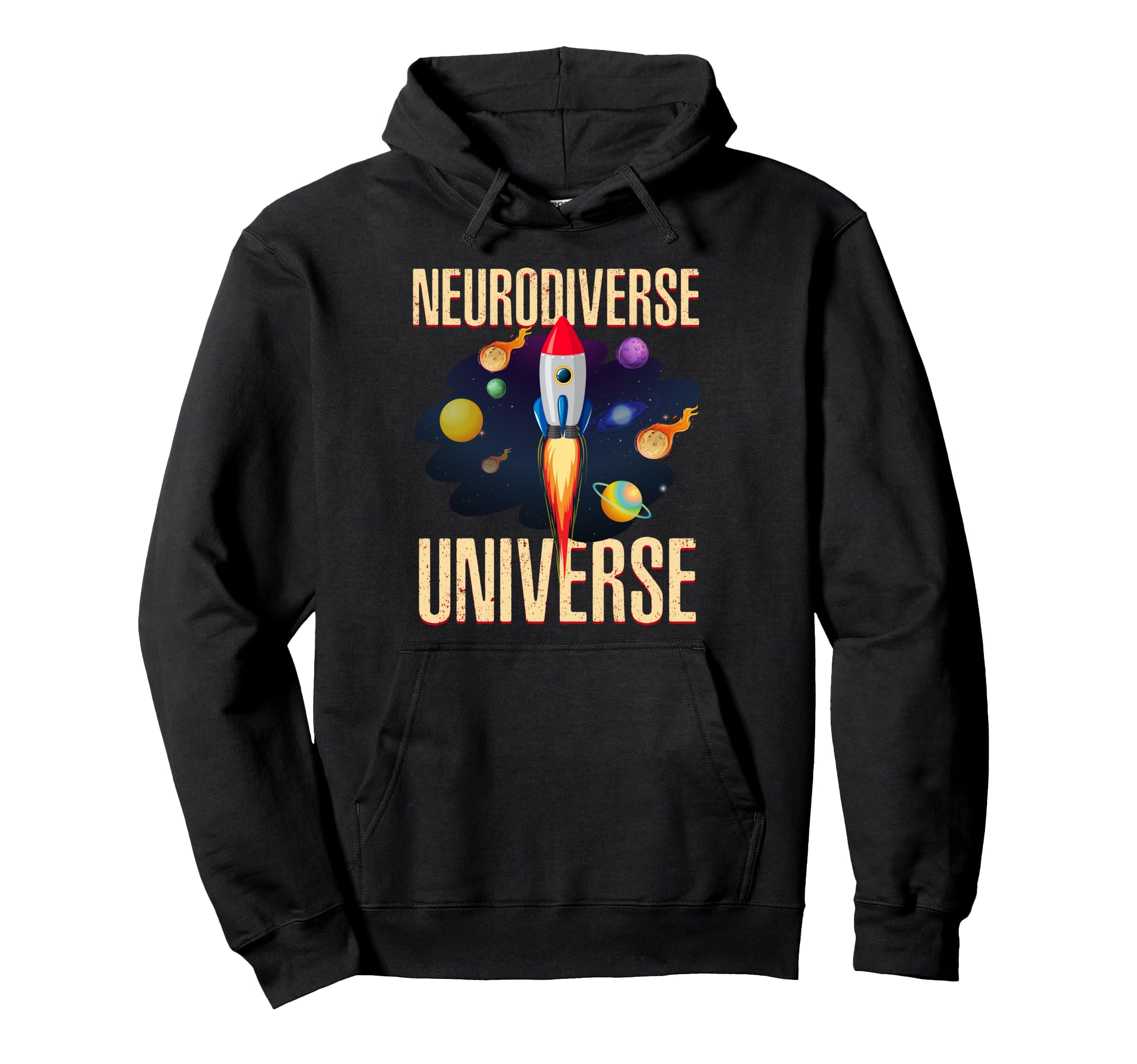 Neurodiversity Universe Asd Brain Hoodie - Unique Graphic Men Women - T-Shirt, Sweatshirt, Hoodie