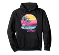 California Surf 80S Synthwave Vaporwave Hoodie - Trendy Graphic for Adults - T-Shirt, Sweatshirt, Hoodie