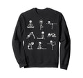 Funny Skeletons Yoga Meditation Sweatshirt - Minimalist Print for Adults - T-Shirt, Sweatshirt, Hoodie