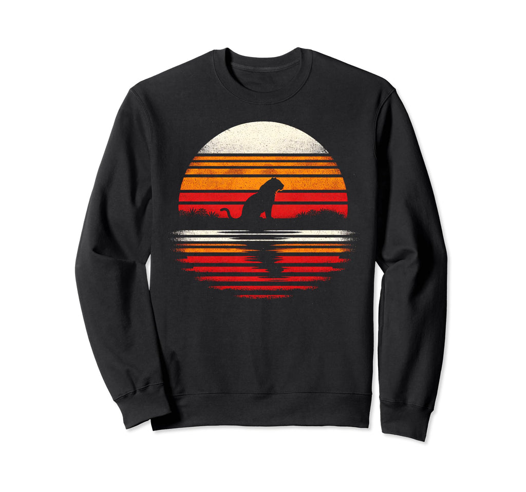 Tiger Sunset Safari 70S Sweatshirt - Aesthetic Graphic Men Women - T-Shirt, Sweatshirt, Hoodie