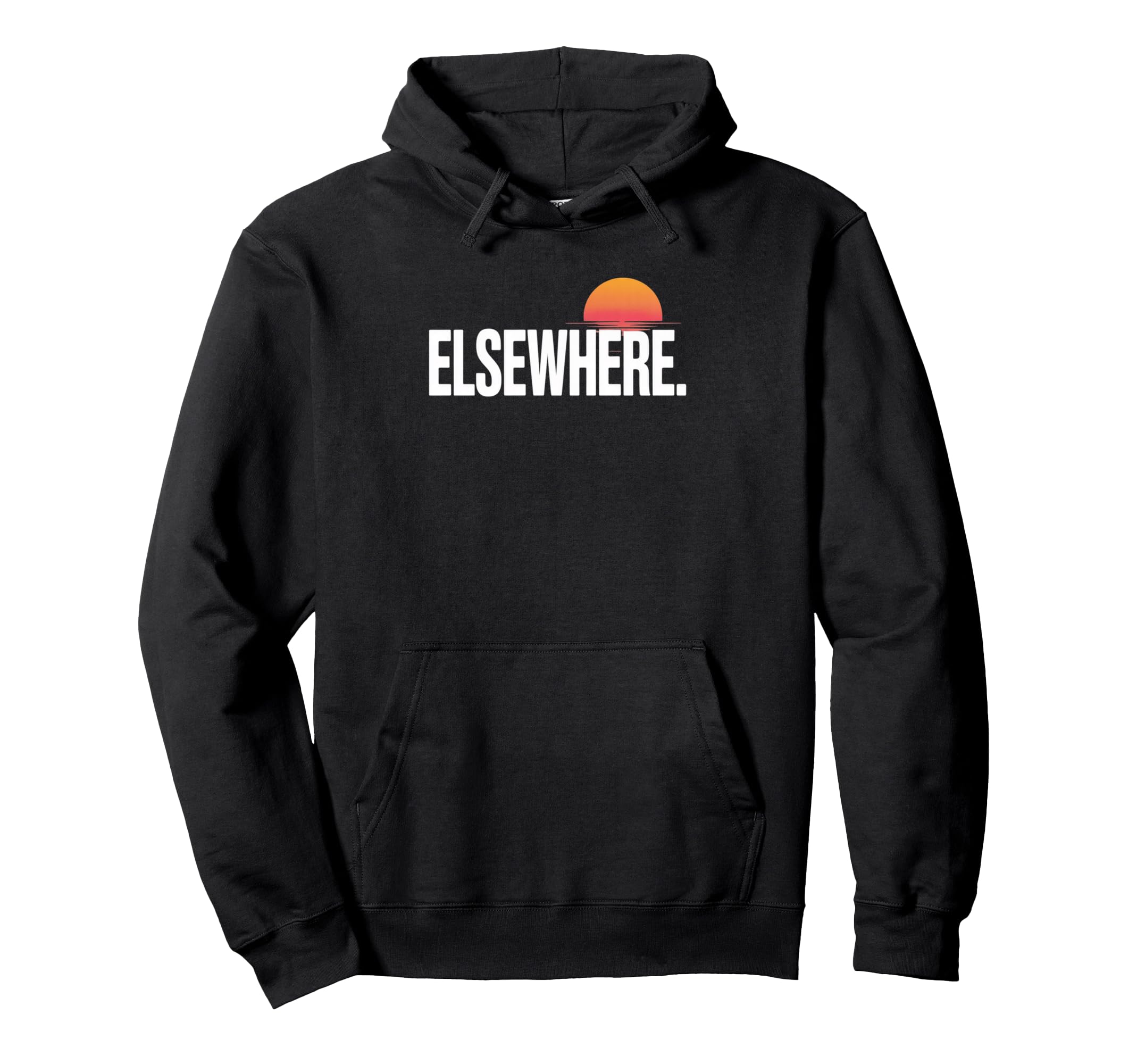 Elsewhere Sunset Typography Aesthetic Hoodie - Trendy Graphic Men Women - T-Shirt, Sweatshirt, Hoodie