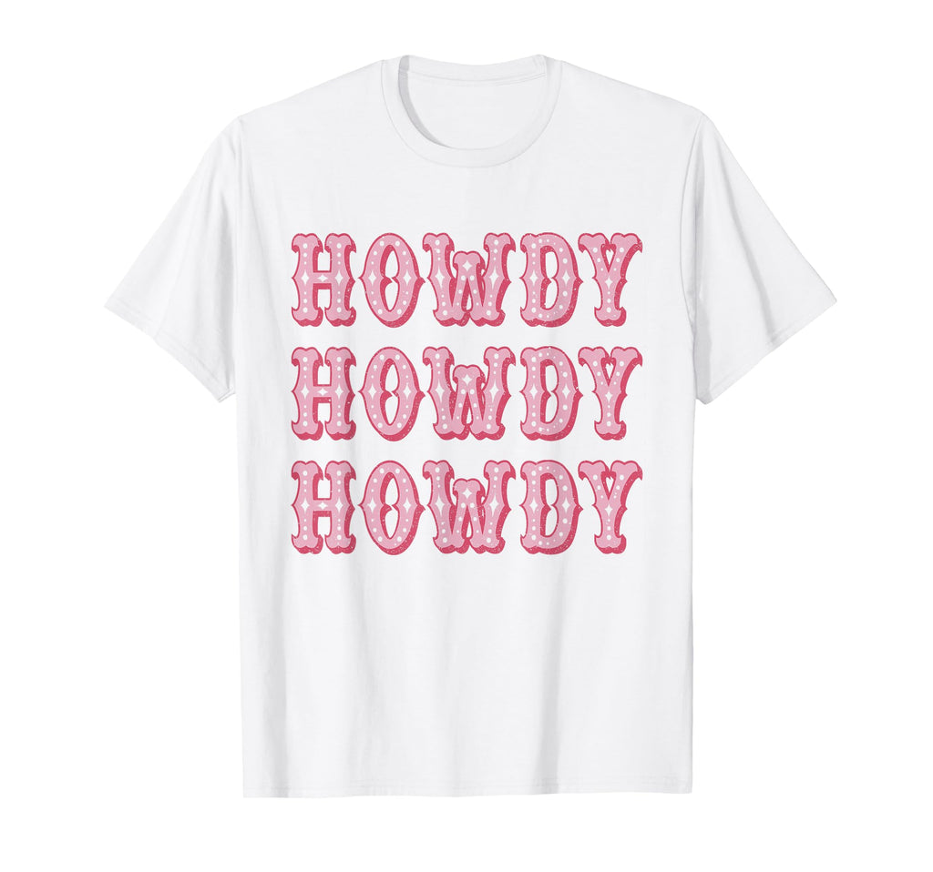White Howdy Rodeo Western Country T-Shirt - Minimalist Print Unisex - T-Shirt, Sweatshirt, Hoodie