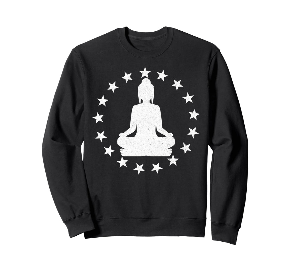 Yoga Pose Stars Yogi Spiritual Sweatshirt - Casual Everyday Wear Men Women - T-Shirt, Sweatshirt, Hoodie