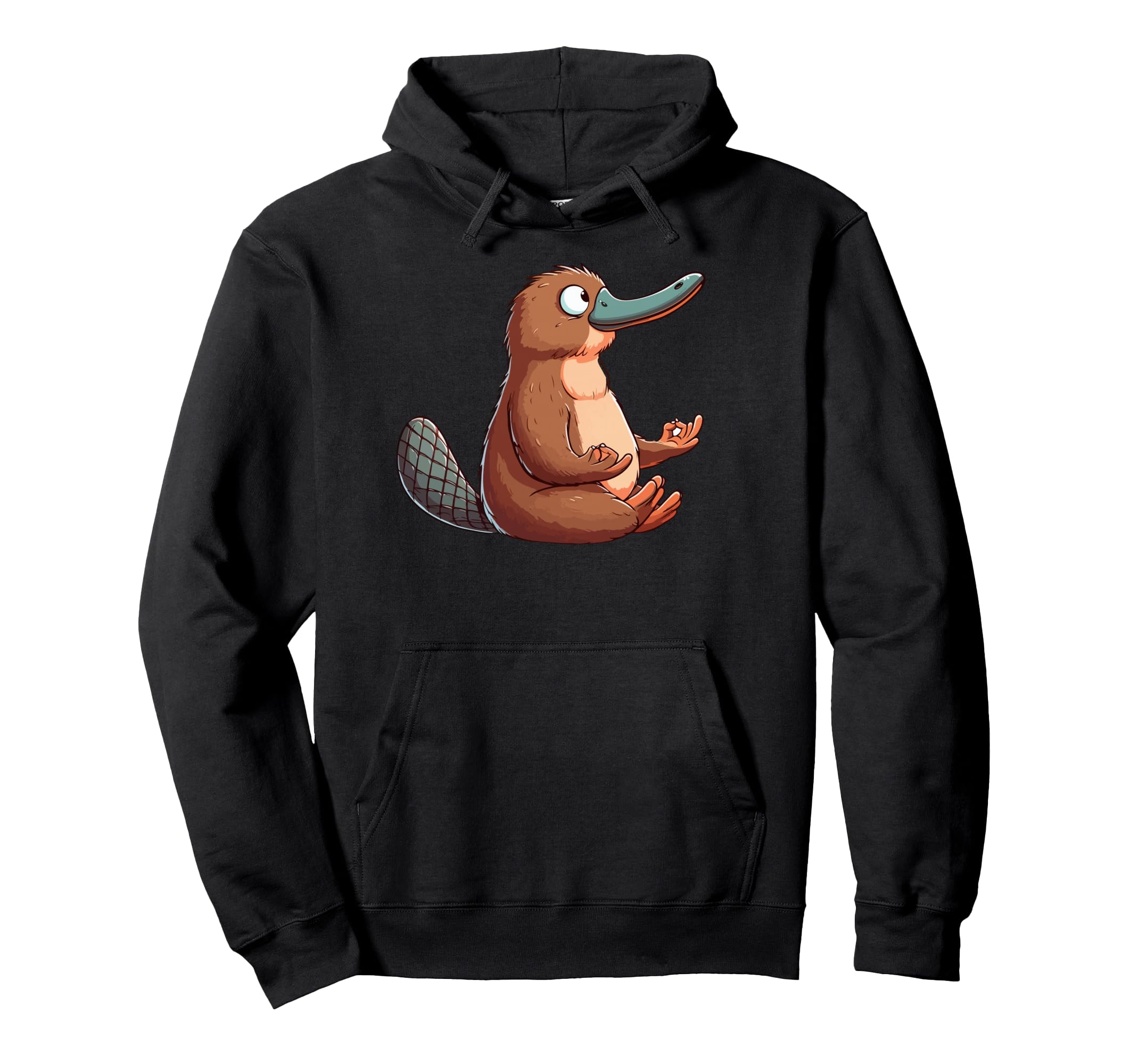 Meditation Platypus Yoga Pose Relaxing Hoodie - Graphic Print Men Women - T-Shirt, Sweatshirt, Hoodie