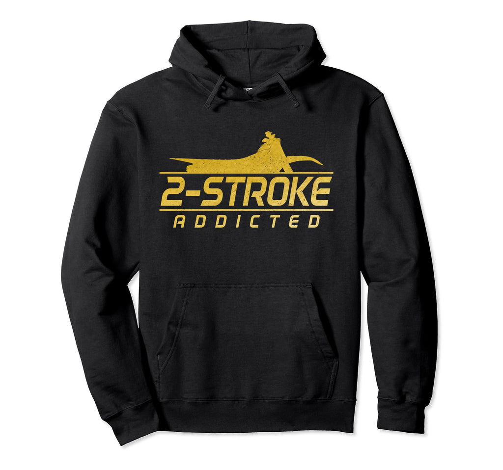 Motocross 2 Stroke Addict Biker Hoodie - Minimalist Print Men Women - T-Shirt, Sweatshirt, Hoodie