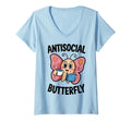 Womens Groovy Anti Social Butterfly T-Shirt - Novelty Apparel Unisex - T-Shirt, Sweatshirt, Hoodie