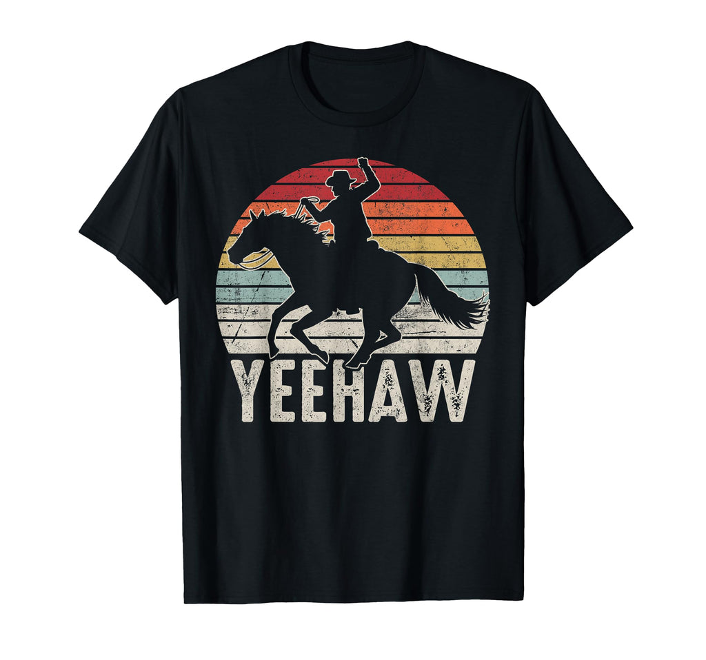 Yeehaw Cowboy Rider Western Horse Novelty T-Shirt - Unique Graphic Unisex - T-Shirt, Sweatshirt, Hoodie