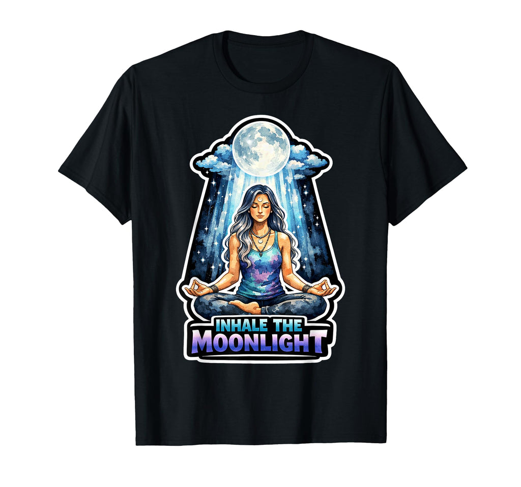 Moon Meditation Lunar Mindfulness T-Shirt - Casual Everyday Wear Men Women - T-Shirt, Sweatshirt, Hoodie