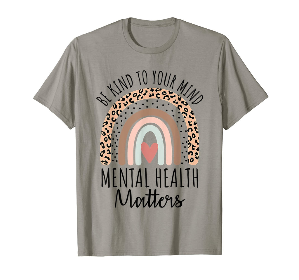 Leopard Rainbow Be Kind To Your Mind T-Shirt - Trendy Graphic for Adults - T-Shirt, Sweatshirt, Hoodie